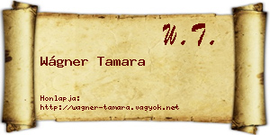 Wágner Tamara névjegykártya